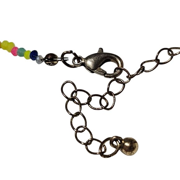 Boho Colorful Beaded Necklace Gold Tone Heart Accents Love Gift Jewelry Women - Picture 4 of 6